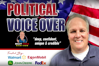 be your american male political campaign commercial voice over actor, politics