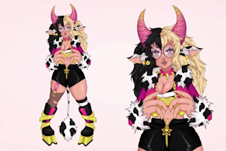 create and rig male and female live2d vtuber model live2d character 2d avatar