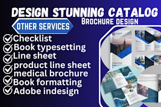 design  book typesetting line sheets and medical brochure