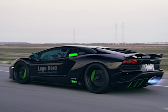 create a  black lamborghini car logo
