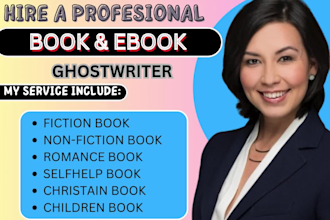 do fiction book ghostwriter, romance ghostwriter, self help ebook ghostwriter