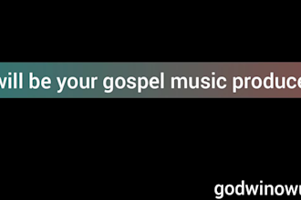 be your gospel music producer for your instrumental