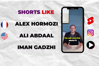 edit shorts for tiktok , ig reels, yt shorts