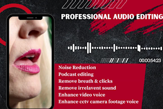 do audio editing clear voice, fix your music, noise, podcast