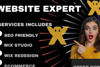 design redesign wix ecommerce website and wix studio website