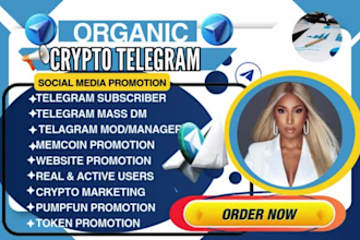 do token promotion, crypto telegram subscribers, grow telegram channel, mass dm