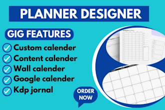 design custom calendars, content ,wall calendars,google calendars,and kdp jornal