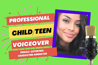 do an american childs voiceover