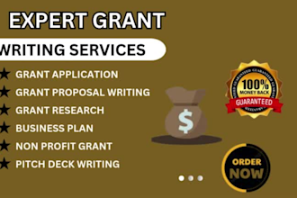 offer grant writing, proposals, research, applications, and business plans