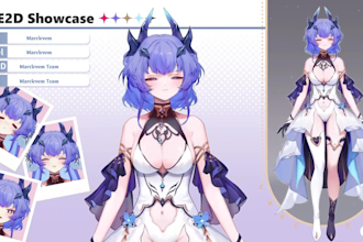 create vtuber model, live2d rigging, live 2d pet rigging, 2d vtuber, prprlive