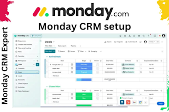 monday automation integrate API google sheet slack CRM monday board organization