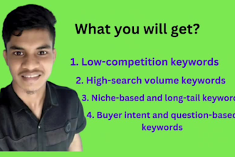 do SEO keyword research with buyer intent, long tails and competitor analysis
