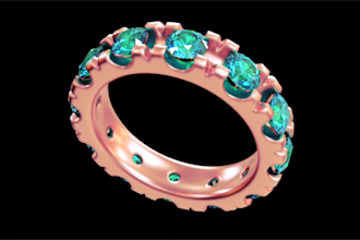 make 3d jewelry cad design and realistic renderings