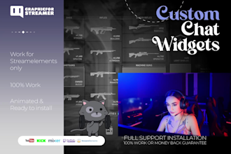 make custom animated chat widgets design and coding for streamers