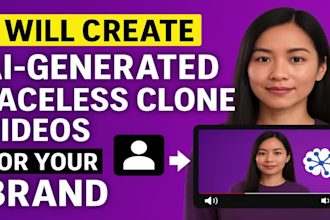 create  ai faceless clone video creator automated youtube video for brand