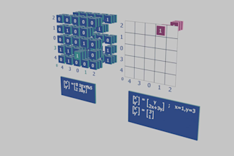 visualize complex logic or mathematical algorithms using 3d animation