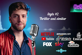 narrate audible audiobook, english, italian male voice