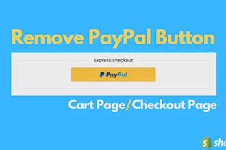 remove paypal button from shopify product page, cart page