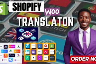 translate your woocmmerce and shopify store into any language in 24hrs