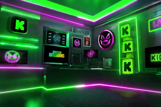 create a custom studio background for your live stream