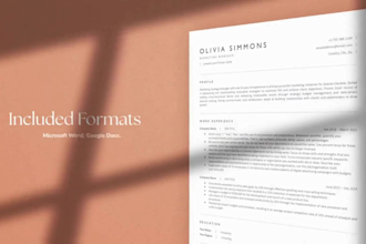 design unique modern resume, cv design, cover letter rewrite, resume update