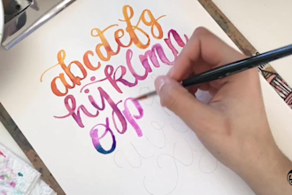 create beautiful watercolor lettering