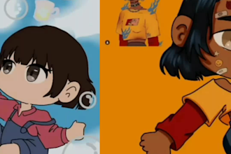 illustrations, design , fanarts and more in style chibi