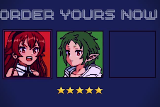 create a pixel art portrait character sprite