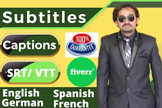 perfectly add subtitles or captions and create srt file just in 24 hous