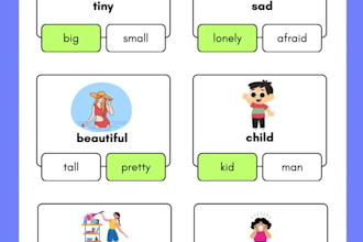 do synonyms  arts math worksheets