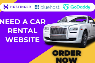 build  car rental, booking website crocoblock hostinger bluehost