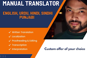 manually translate english to urdu hindi punjabi and sindhi accurately