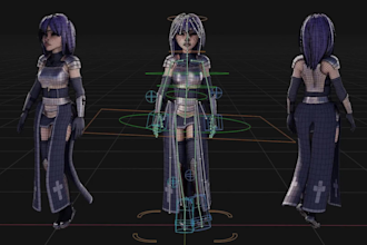 make a 3d model for animation and videogames