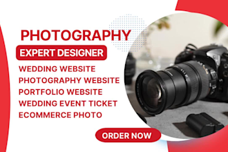 create photography website, wedding, portfolio website, ecommerce, drone website
