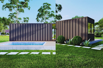 do 3d container home, prefab home, modular home, pop up shop, cabin design