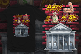do custom t shirt design with cartoon style for merchandise