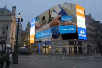 promote logo or video at famous piccadilly london billboard