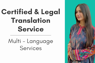 provide certified and legal translation services