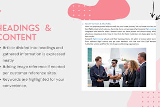 do articles on any topic in aviation industry