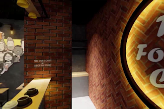 do design your own cafe realistic rendering