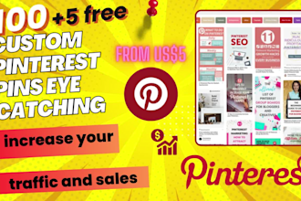 design 100 professional custom pinterest pins