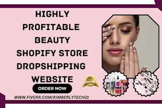 design responsive feminine care nail salon beauty care skin care shopify website