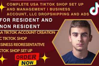 set up and manage a USA tiktok shop and account
