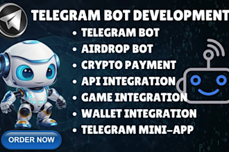 build telegram bot airdrop bot wallet tg miniapp game dapp api tg crypto payment