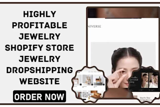 design jewelry website jewelry store jewelry shopify jewelry dropshipping
