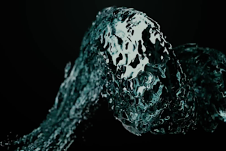 realistic 3d water simulation fluid simulation dynamic liquid simulation vfx