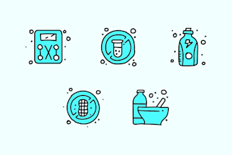 design unique, simple and modern custom icons pack