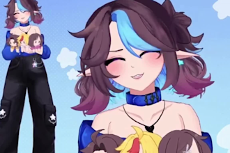 design and rig live 2d vtuber model 2d vtuber model vtuber commission 2d anime