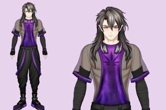 design and rig pro live 2d model,2d vtuber design,live2d rigging vtuber studio