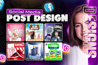 design facebook and instagram ads, and social media graphics